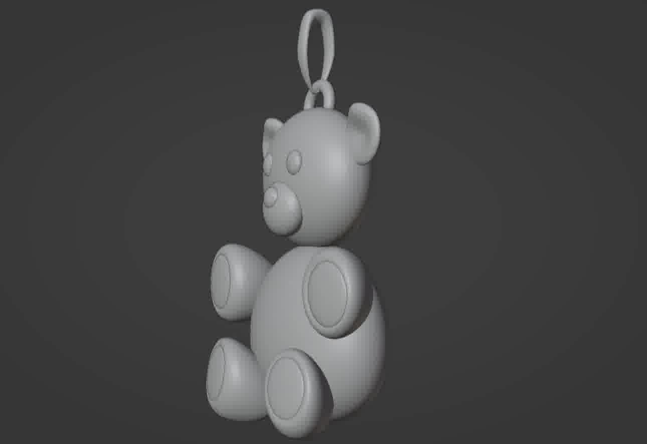 Bear pendant 3D print model 3D print model_35