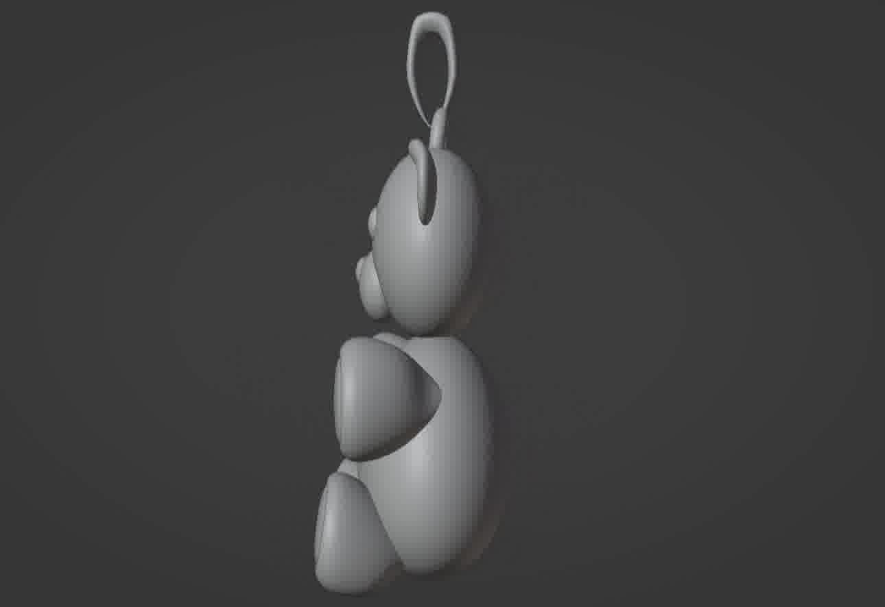 Bear pendant 3D print model 3D print model_31