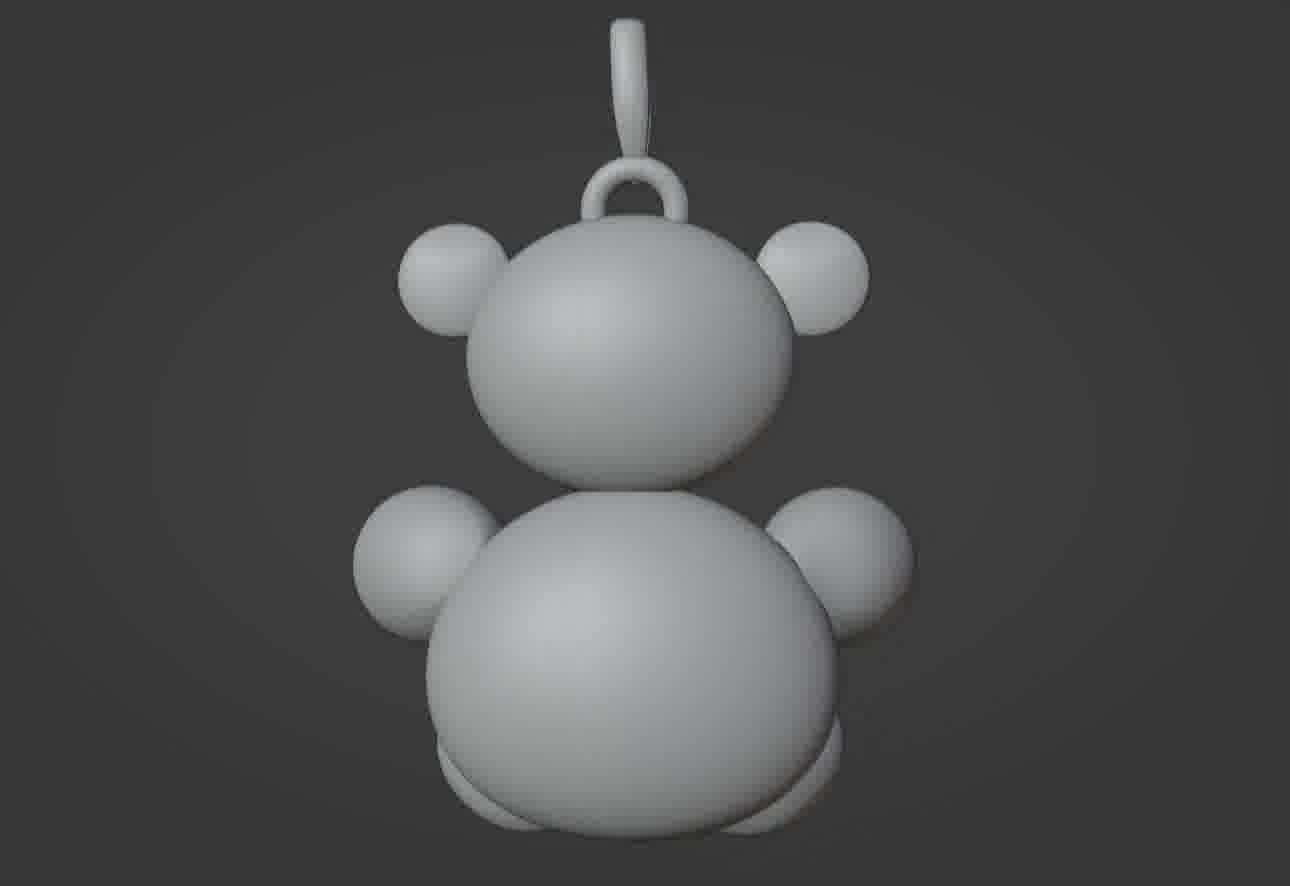 Bear pendant 3D print model 3D print model_62