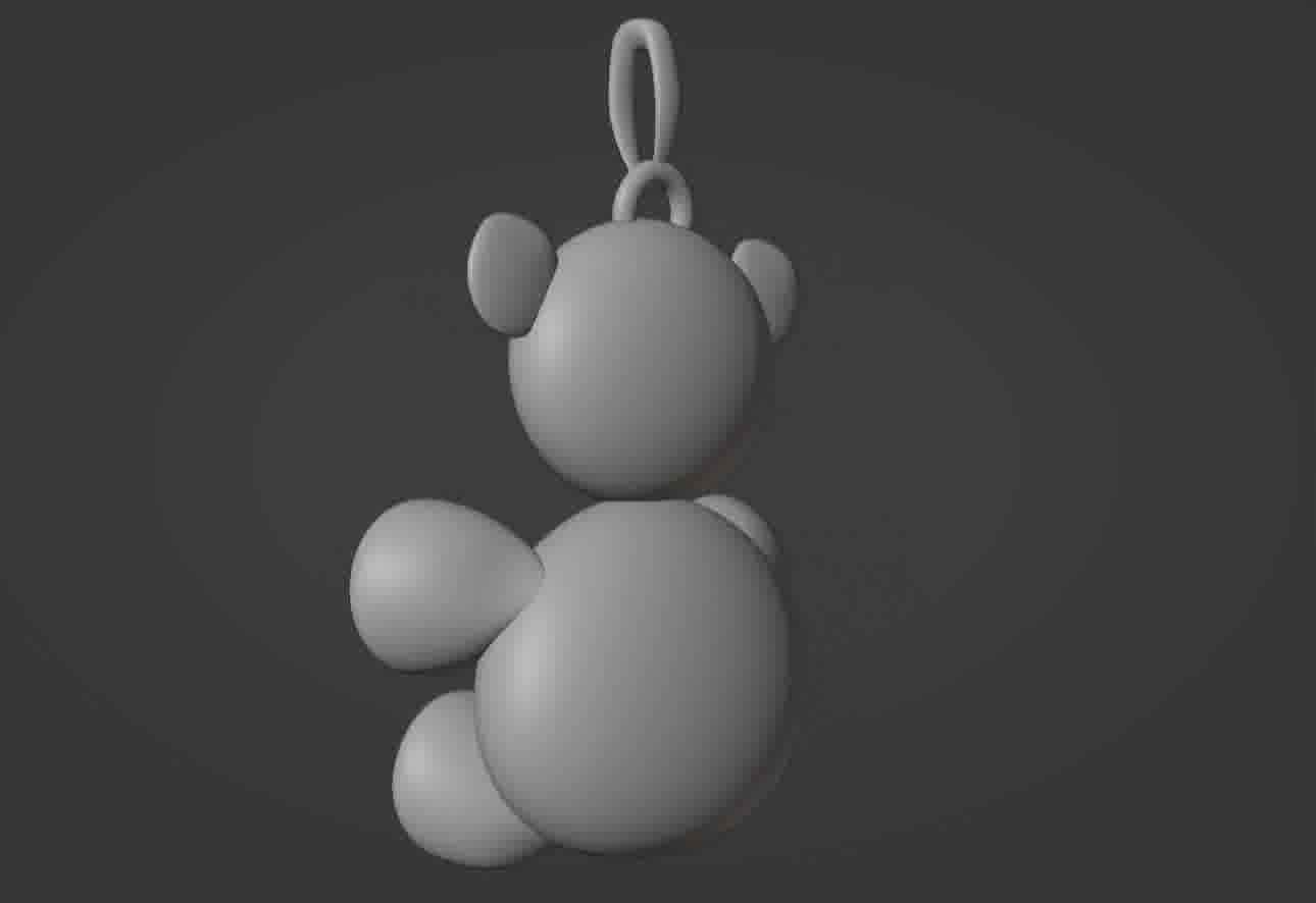 Bear pendant 3D print model 3D print model_68