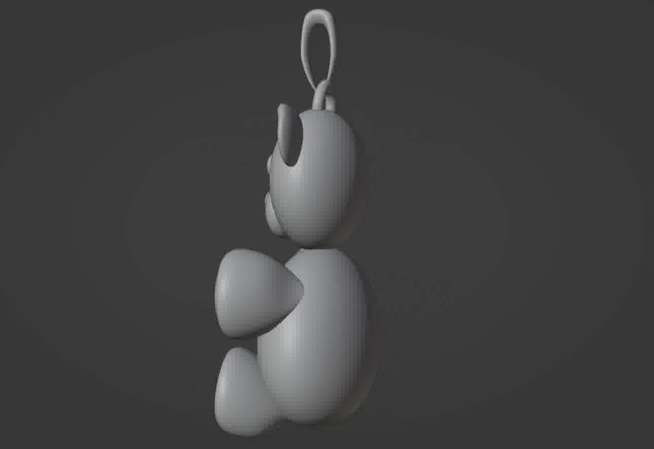 Bear pendant 3D print model 3D print model_71