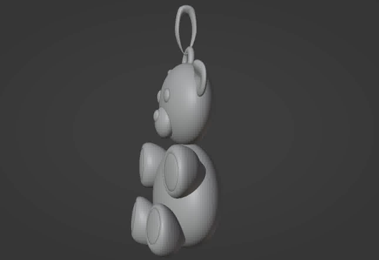 Bear pendant 3D print model 3D print model_75