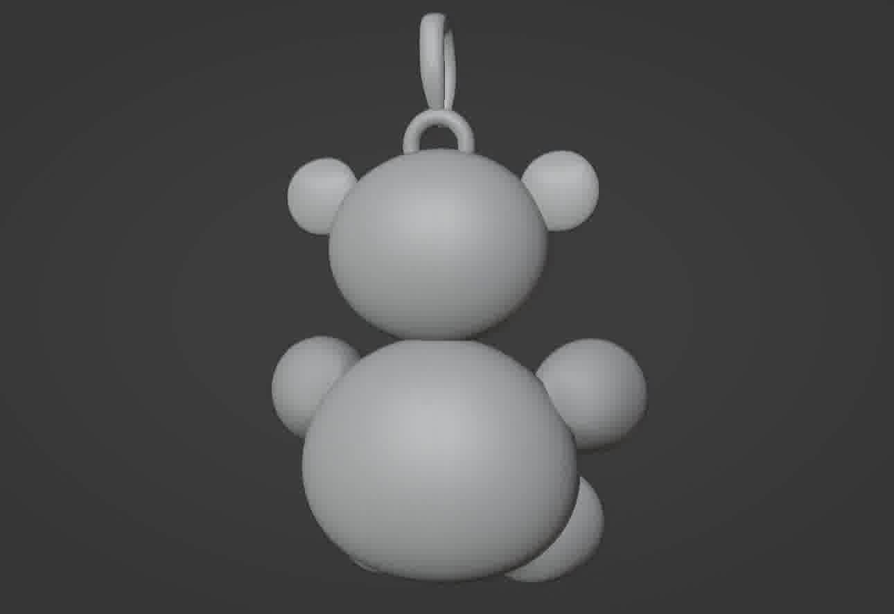 Bear pendant 3D print model 3D print model_19