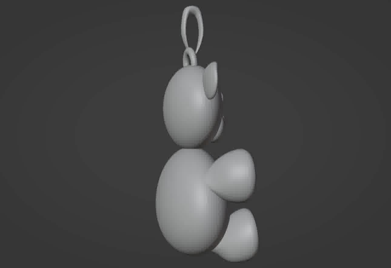 Bear pendant 3D print model 3D print model_54