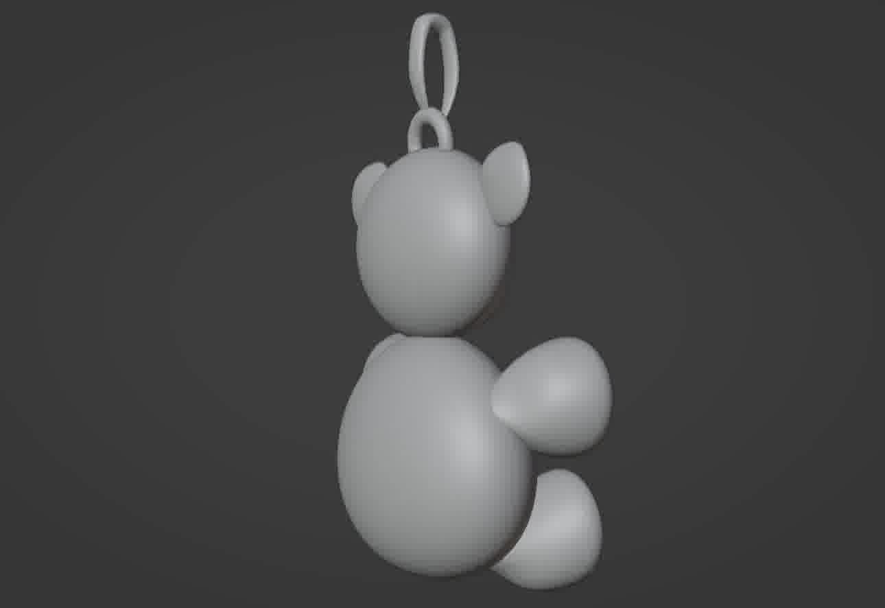 Bear pendant 3D print model 3D print model_14