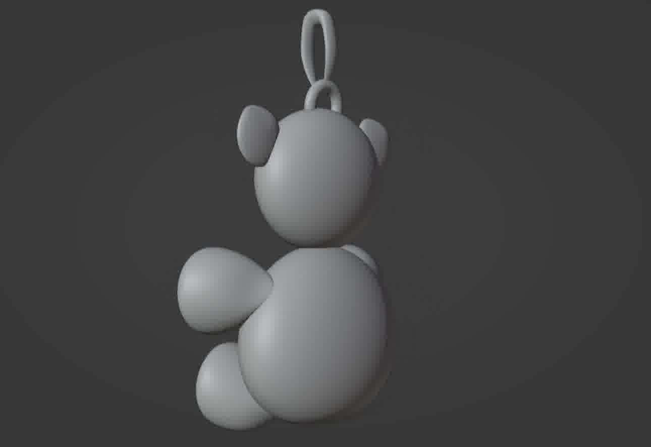 Bear pendant 3D print model 3D print model_27