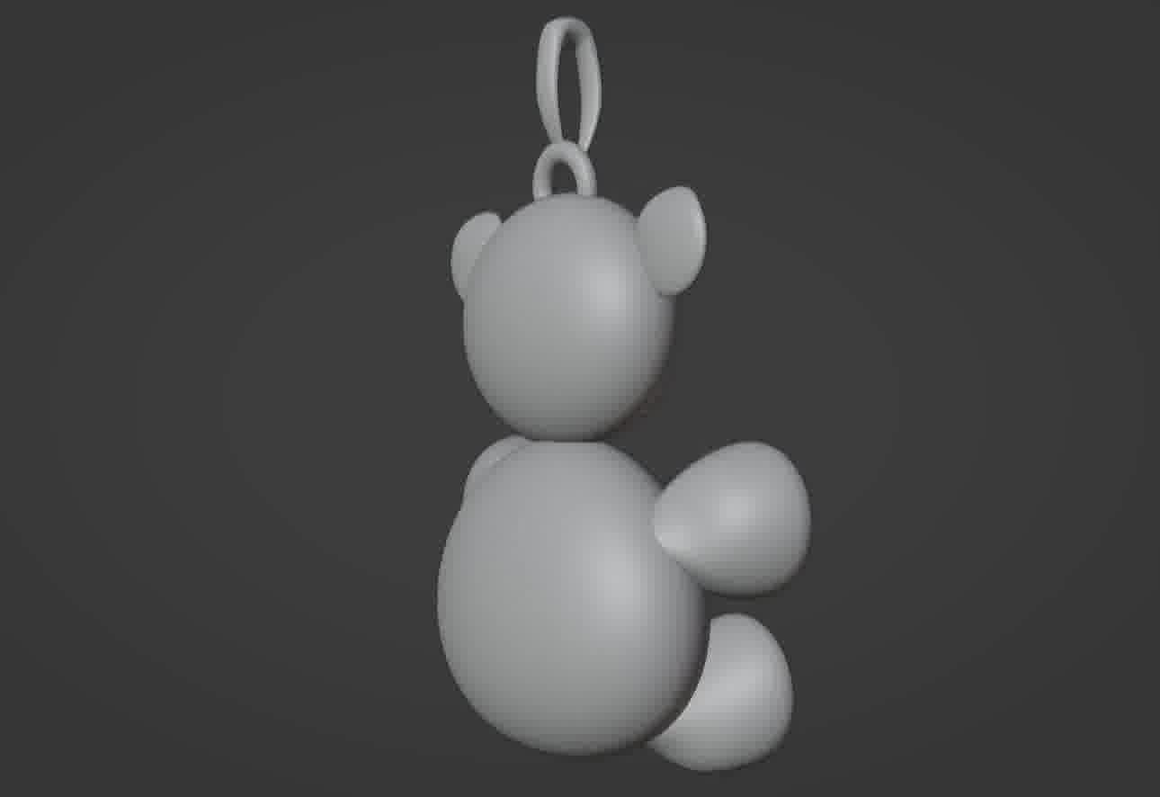 Bear pendant 3D print model 3D print model_15