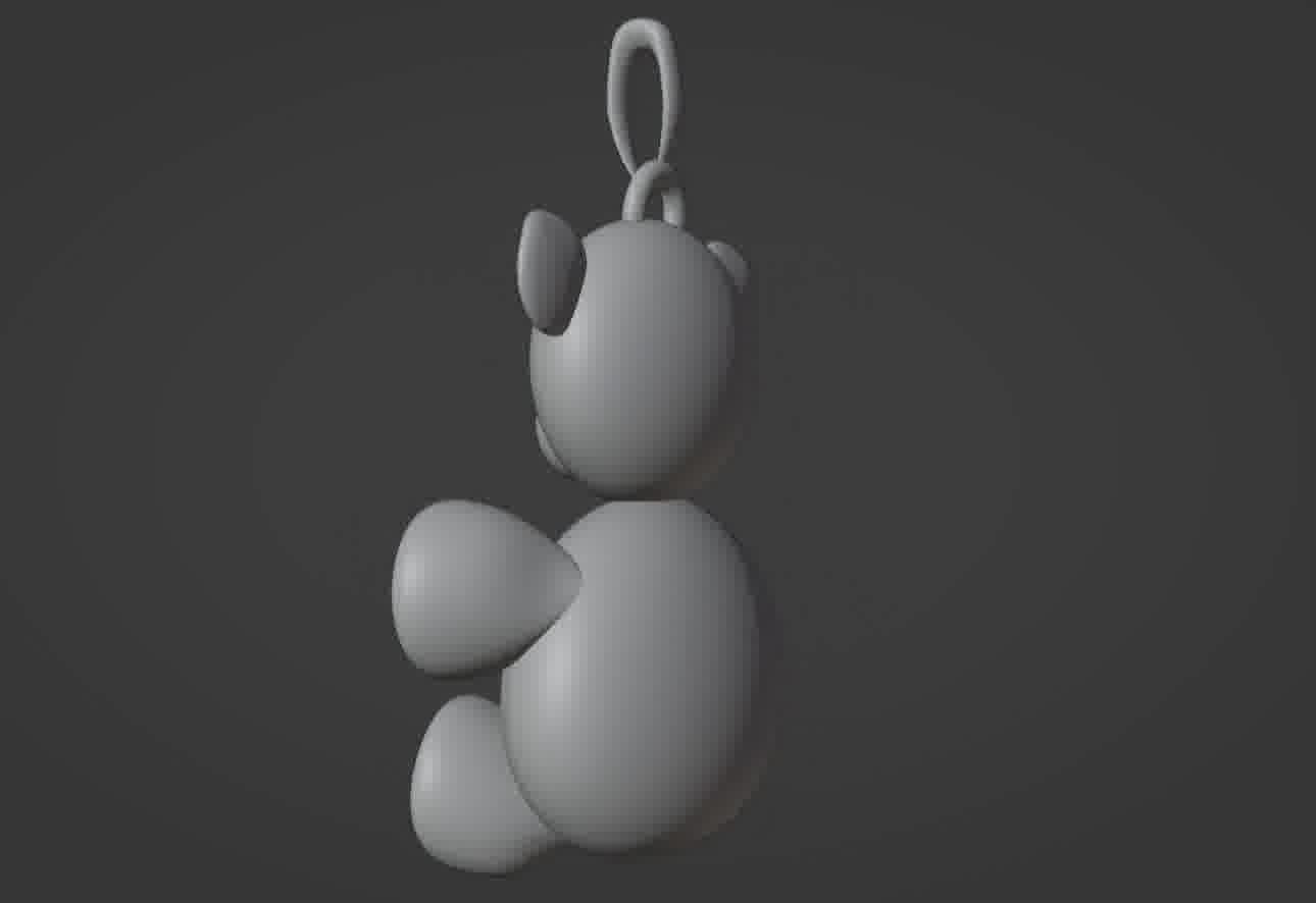Bear pendant 3D print model 3D print model_28