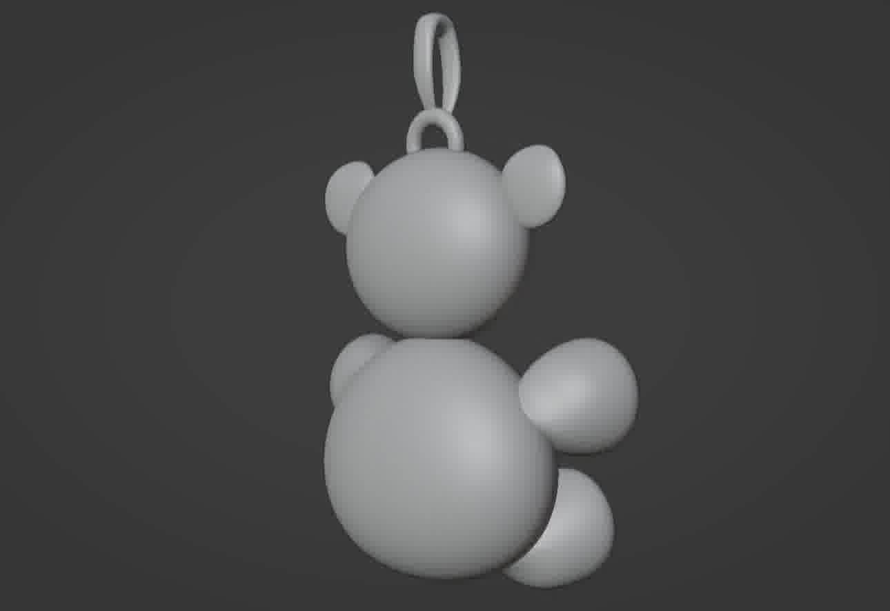 Bear pendant 3D print model 3D print model_16