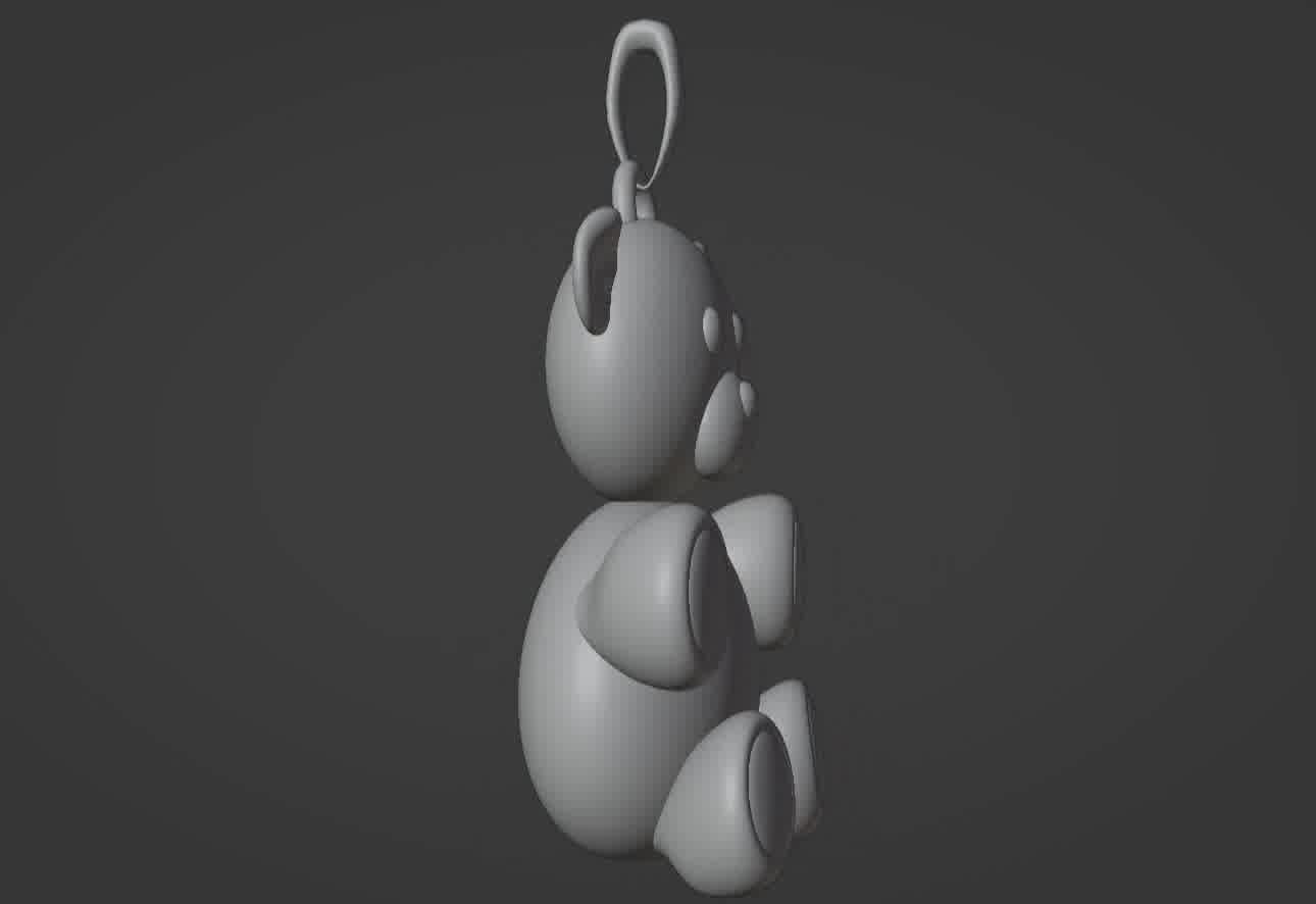 Bear pendant 3D print model 3D print model_9