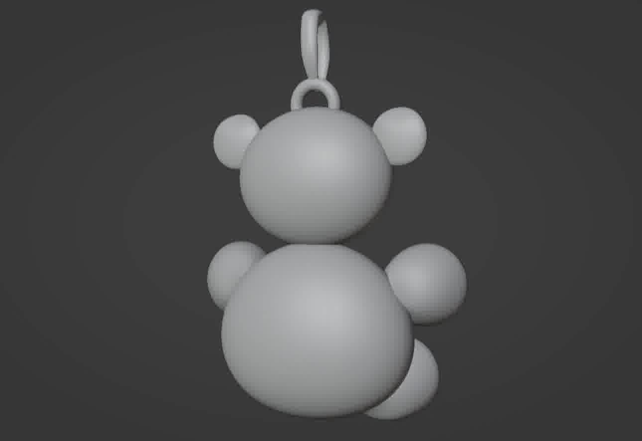 Bear pendant 3D print model 3D print model_18