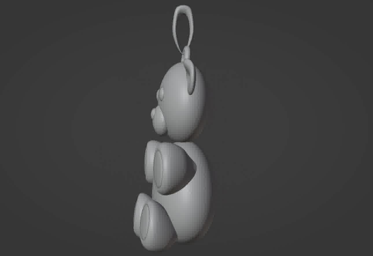 Bear pendant 3D print model 3D print model_32