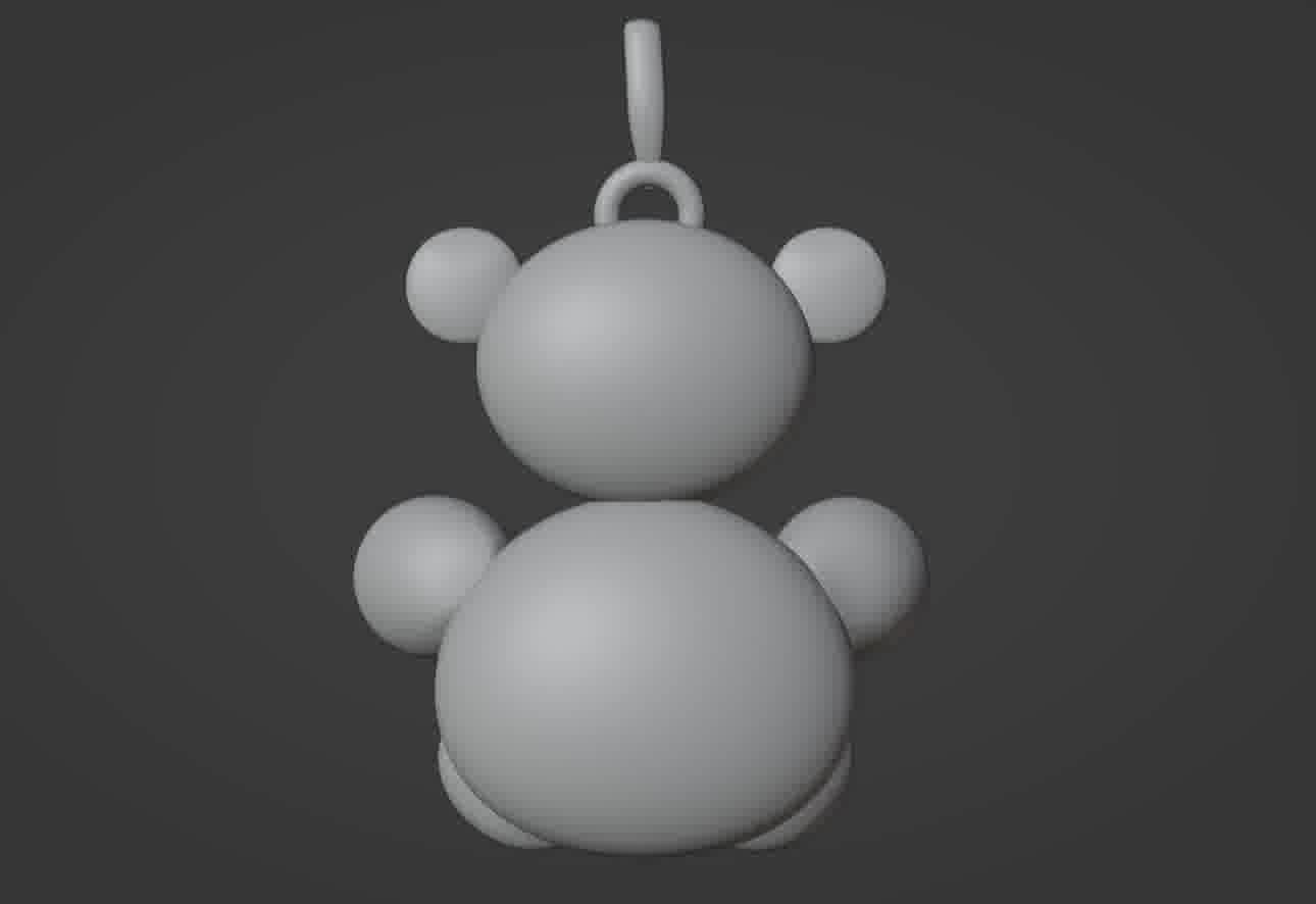 Bear pendant 3D print model 3D print model_63