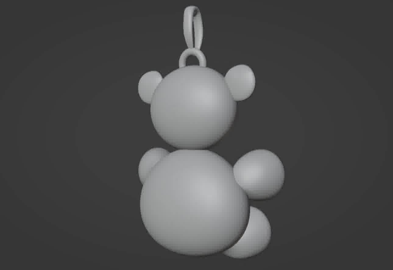 Bear pendant 3D print model 3D print model_17