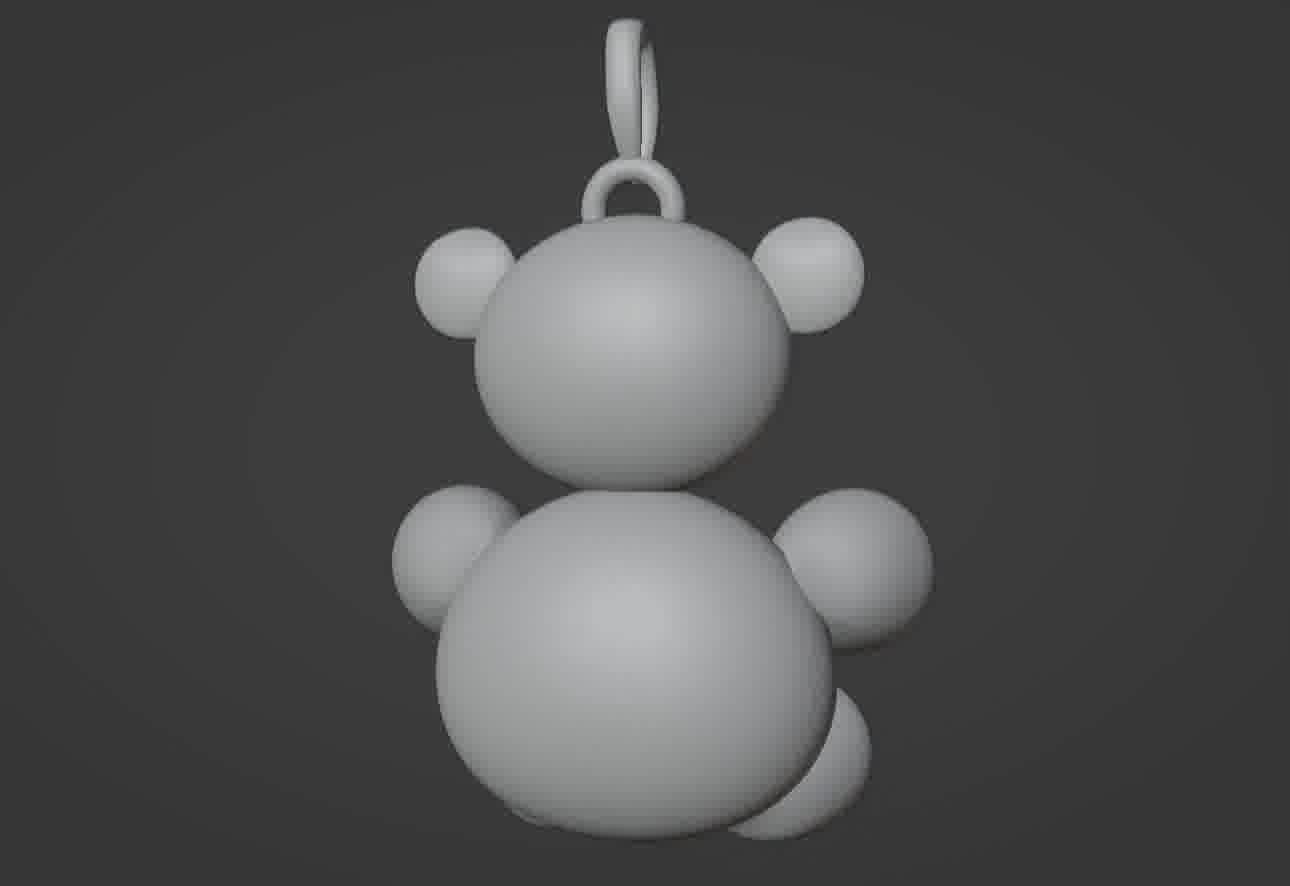 Bear pendant 3D print model 3D print model_61