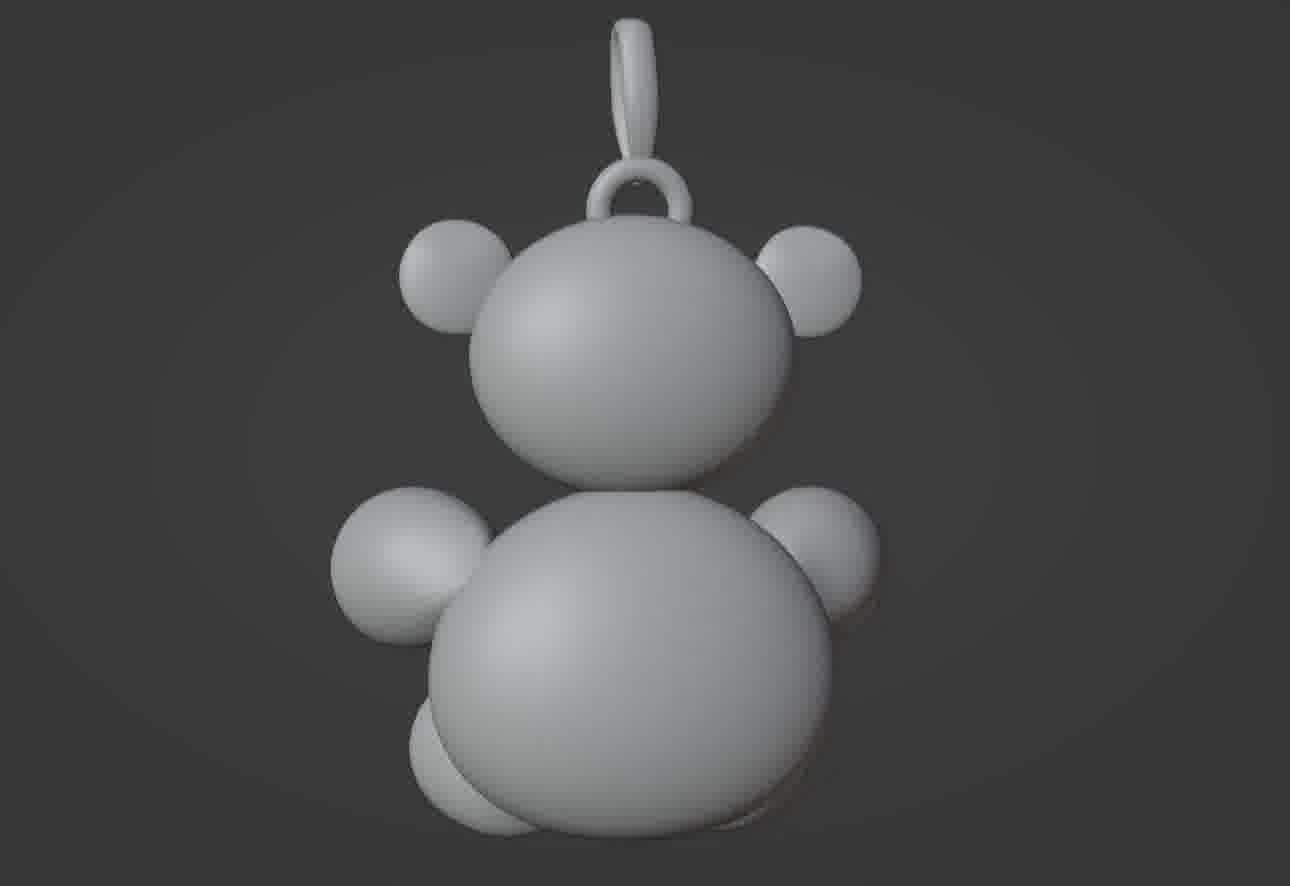 Bear pendant 3D print model 3D print model_64