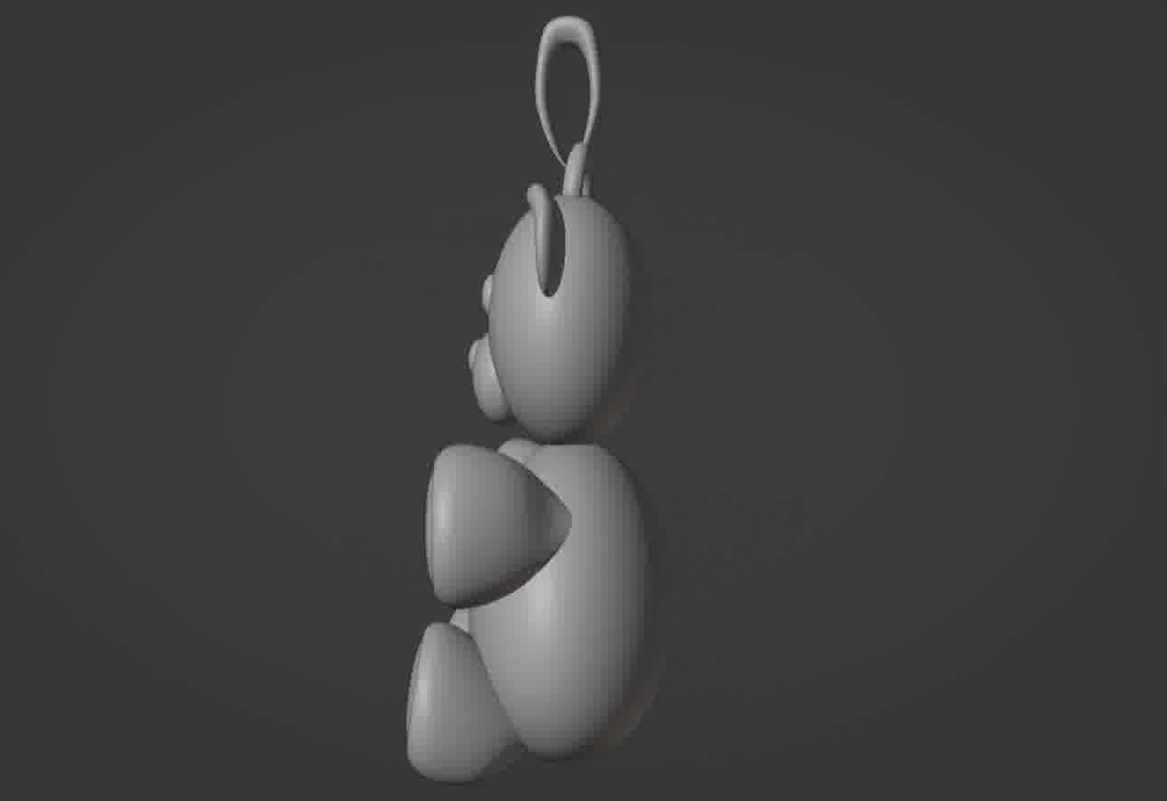 Bear pendant 3D print model 3D print model_72