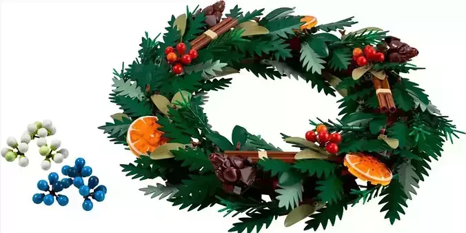 PixelBricks3D - Lego Christmas Wreath  3D print model