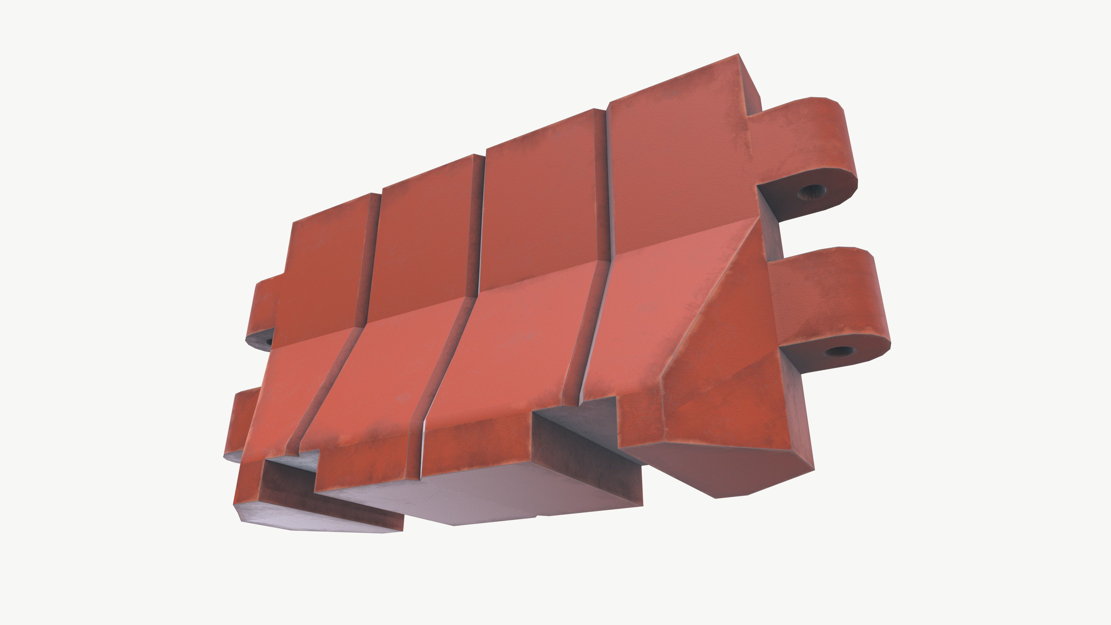 Road Blocker Low-poly 3D model_5