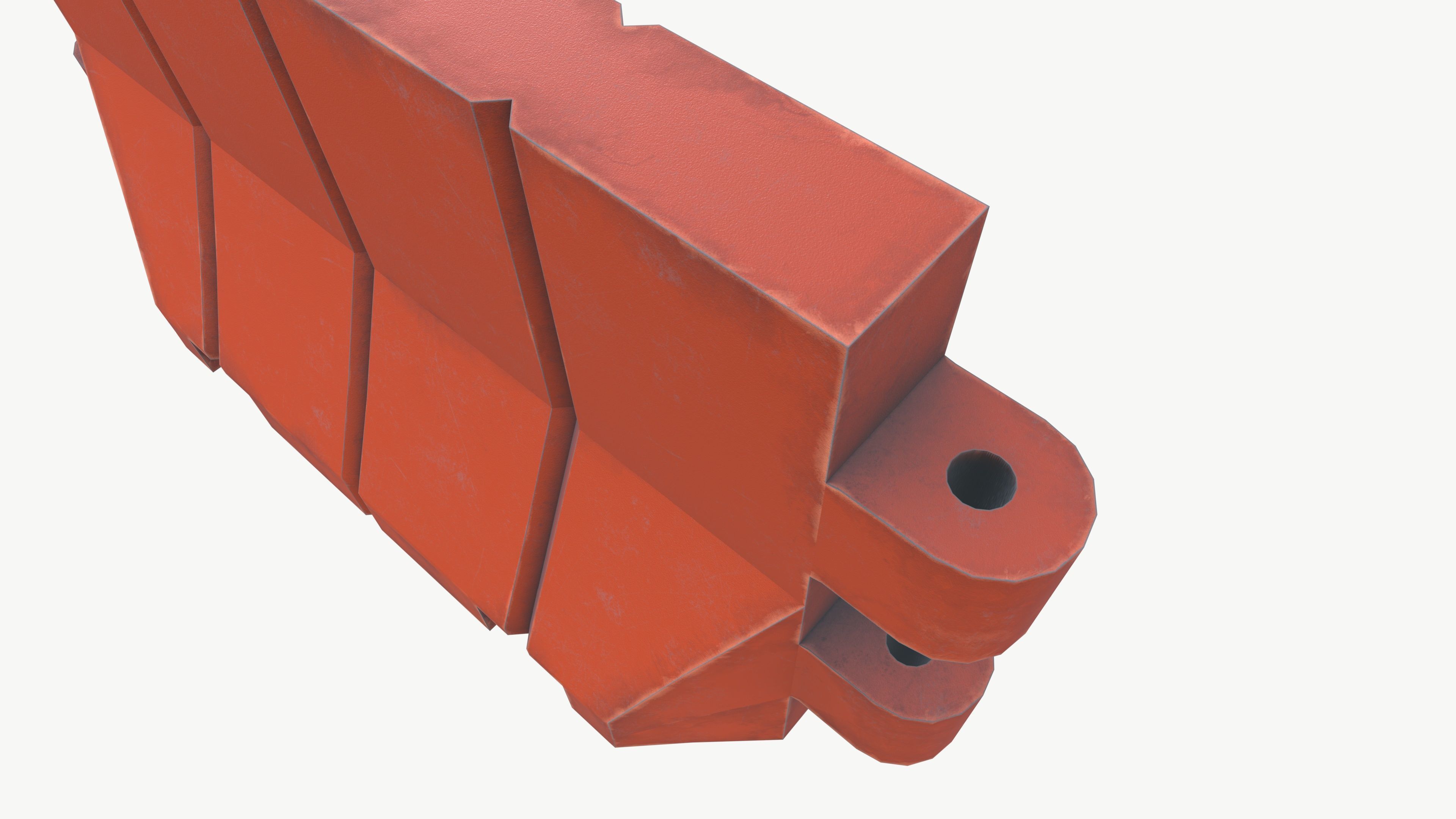 Road Blocker Low-poly 3D model_6