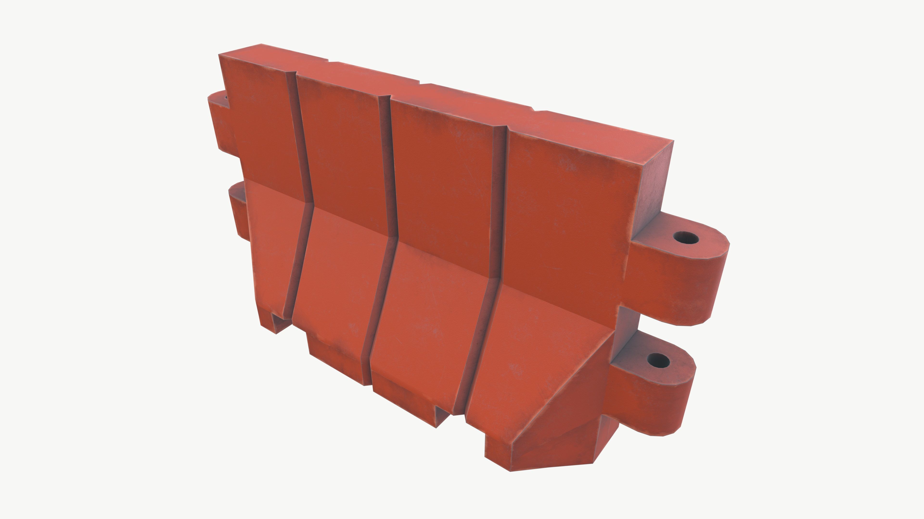 Road Blocker Low-poly 3D model_4