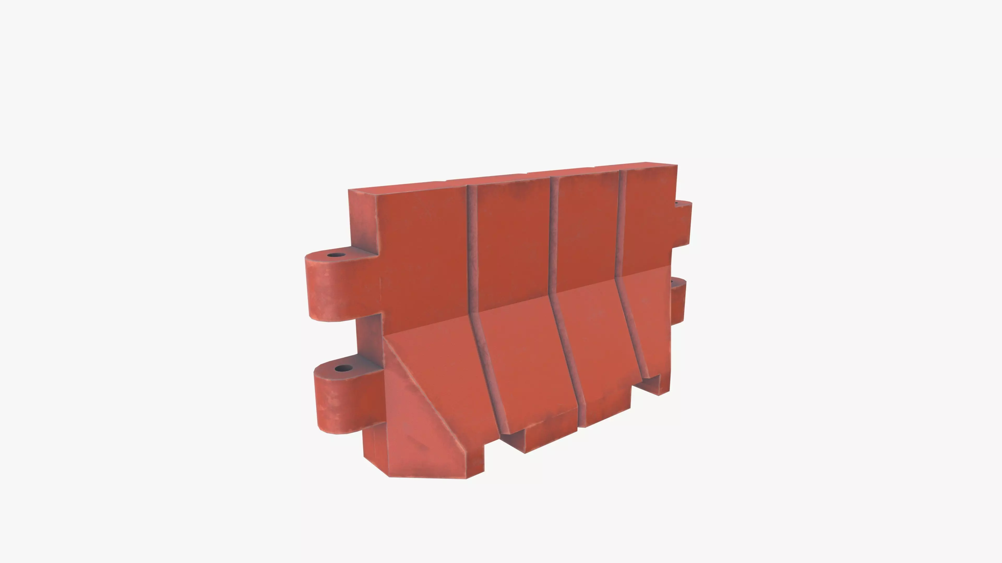 Road Blocker Low-poly 3D model_0