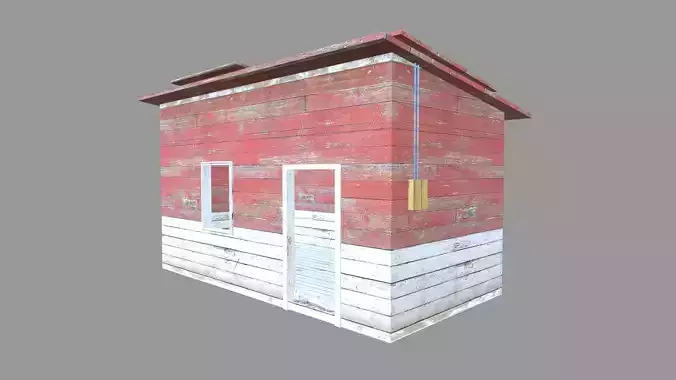Shack Module Low-poly 3D model