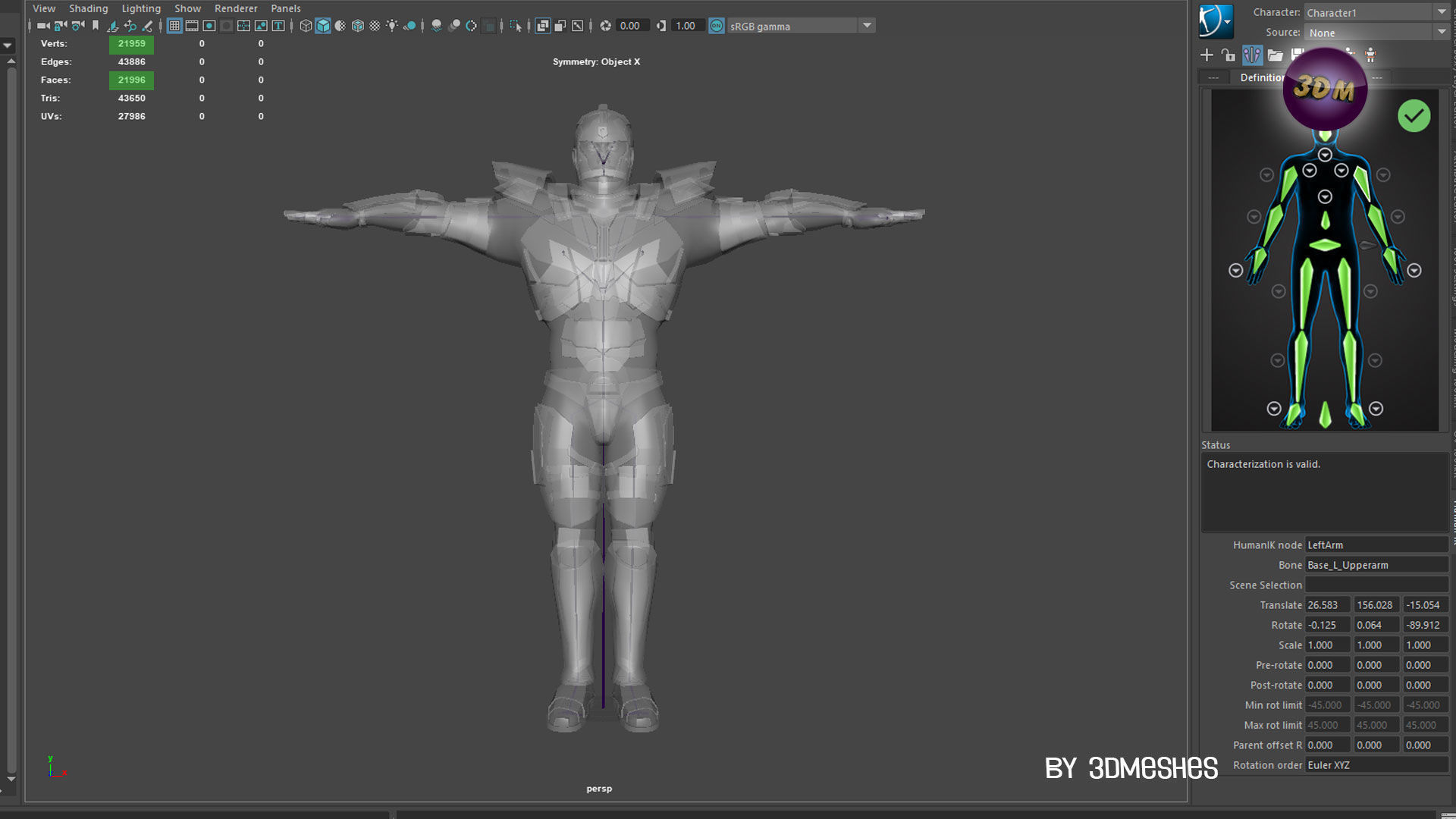 Cyber Warrior - SEEVEN Low-poly 3D model_8