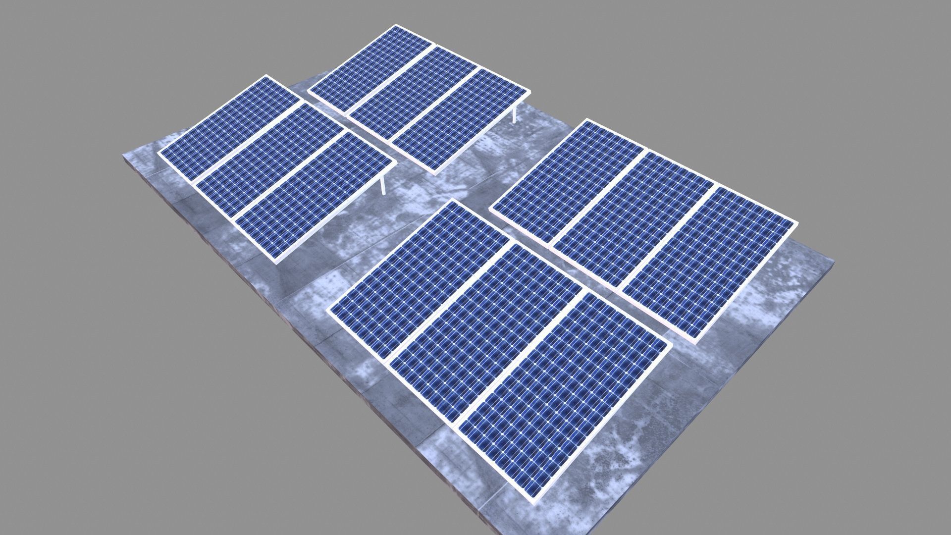 Solar Panel Low-poly 3D model_7