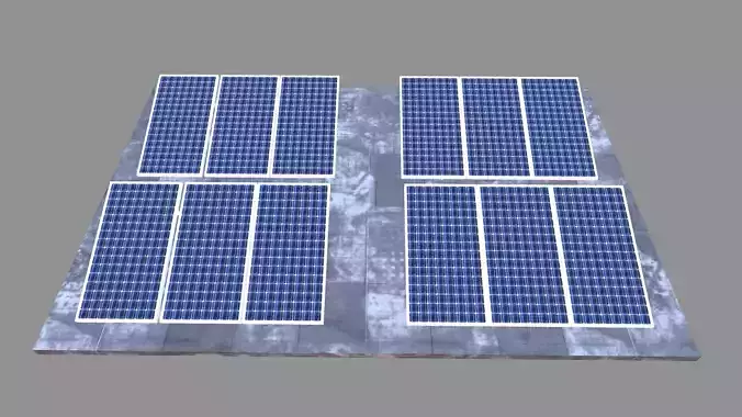 Solar Panel Low-poly 3D model