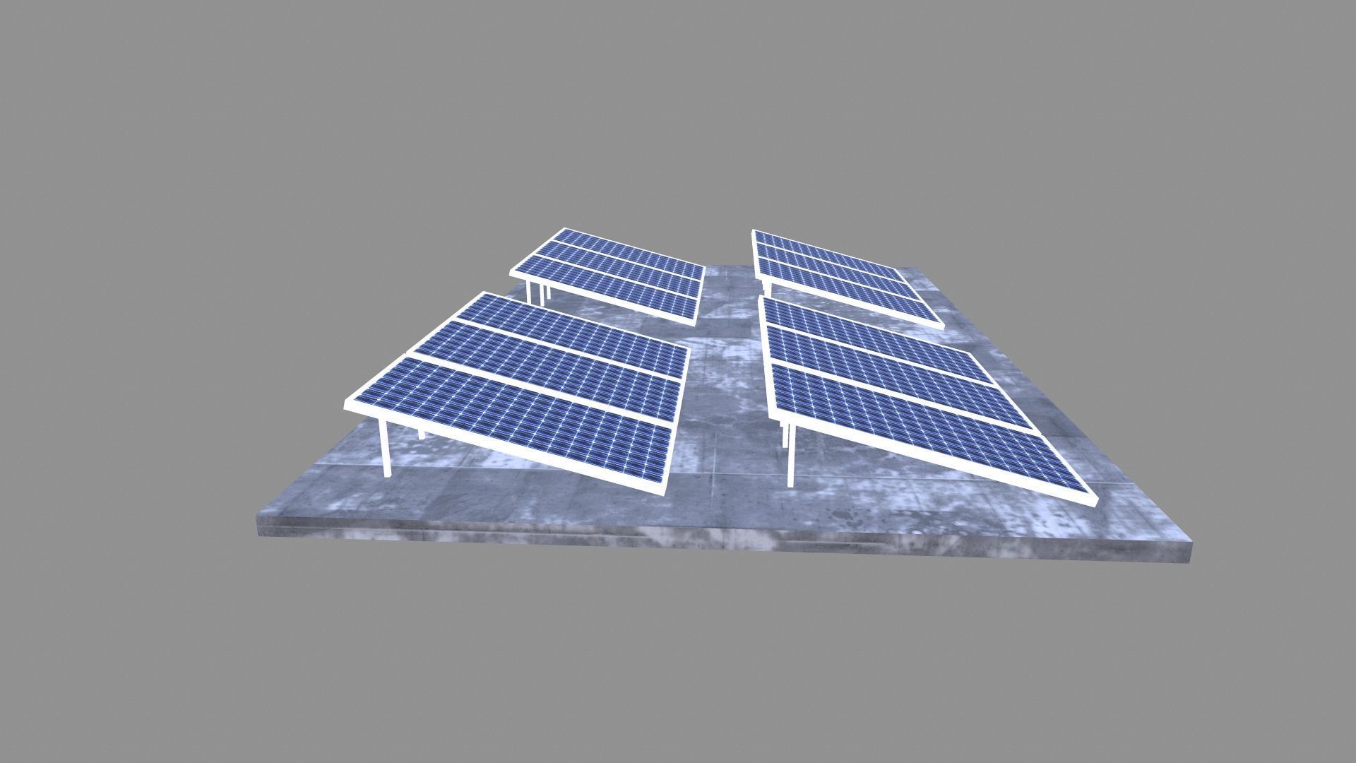 Solar Panel Low-poly 3D model_4