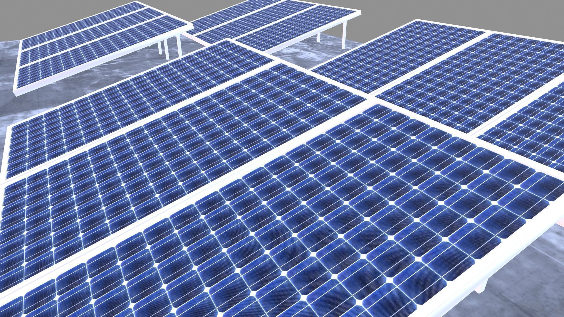 Solar Panel Low-poly 3D model_6