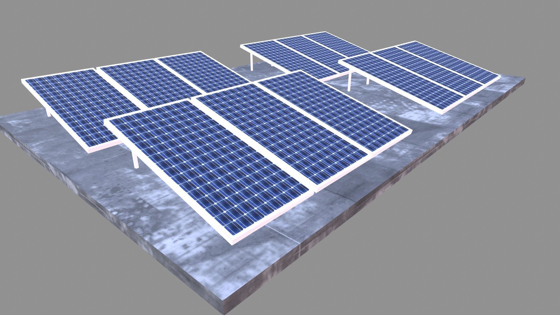 Solar Panel Low-poly 3D model_3