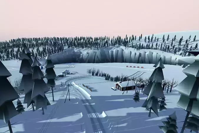 Cartoon Rally Track Sweden