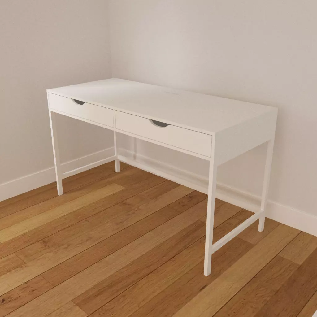 IKEA - ALEX Desk Low-poly 3D model_0