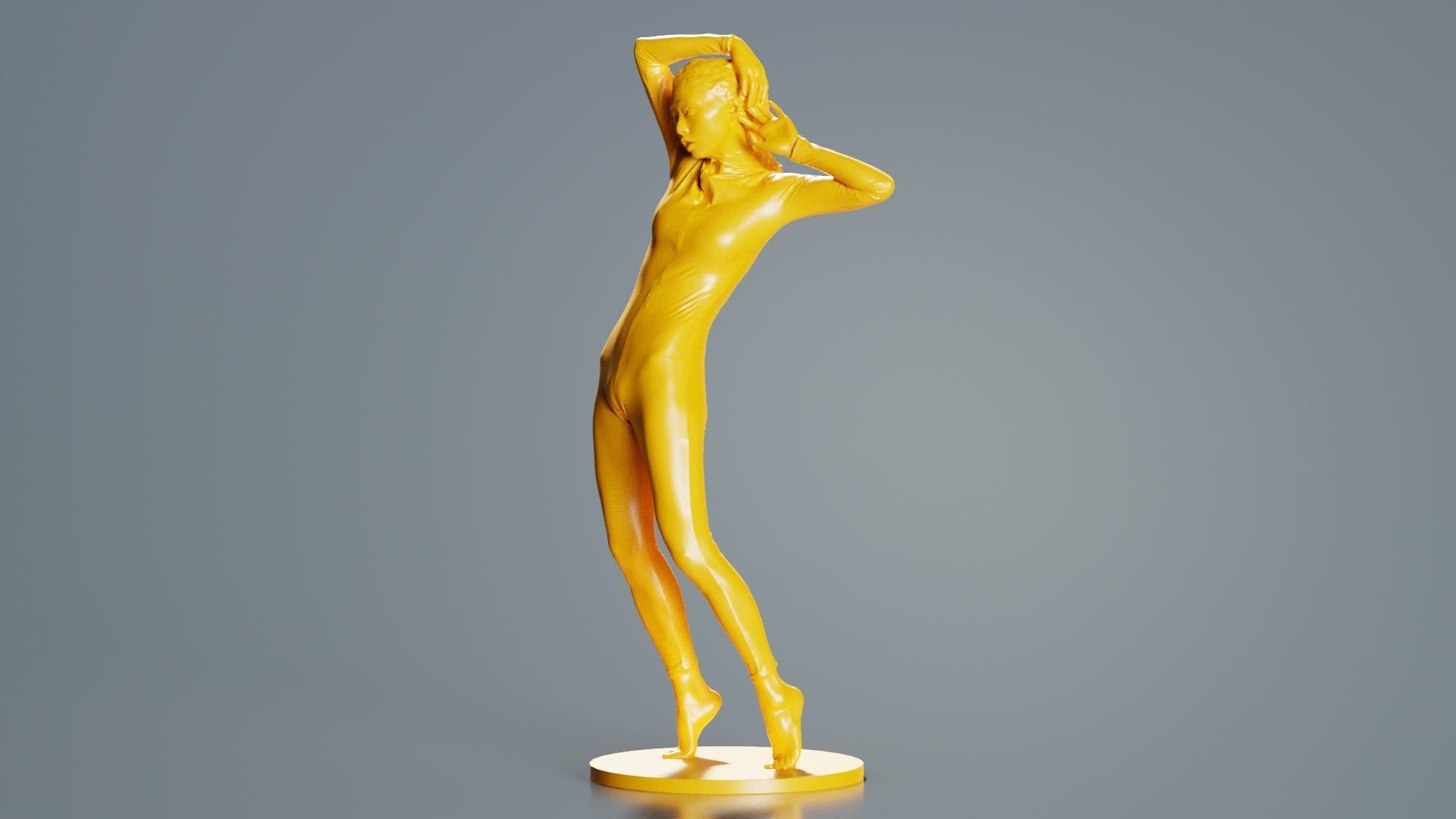 Woman Wearing Snake Catsuit 17 3D print model_7