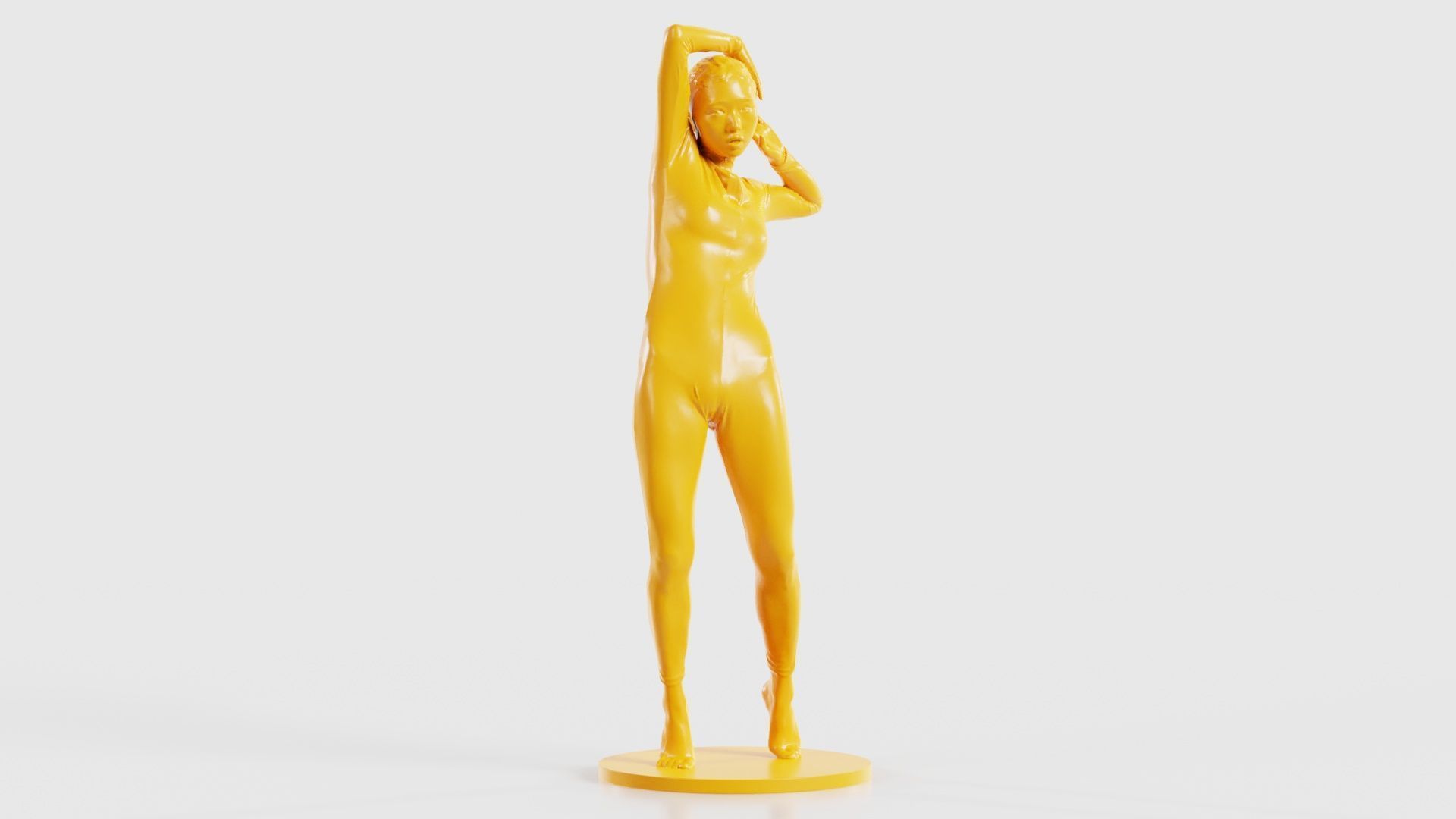 Woman Wearing Snake Catsuit 17 3D print model_18