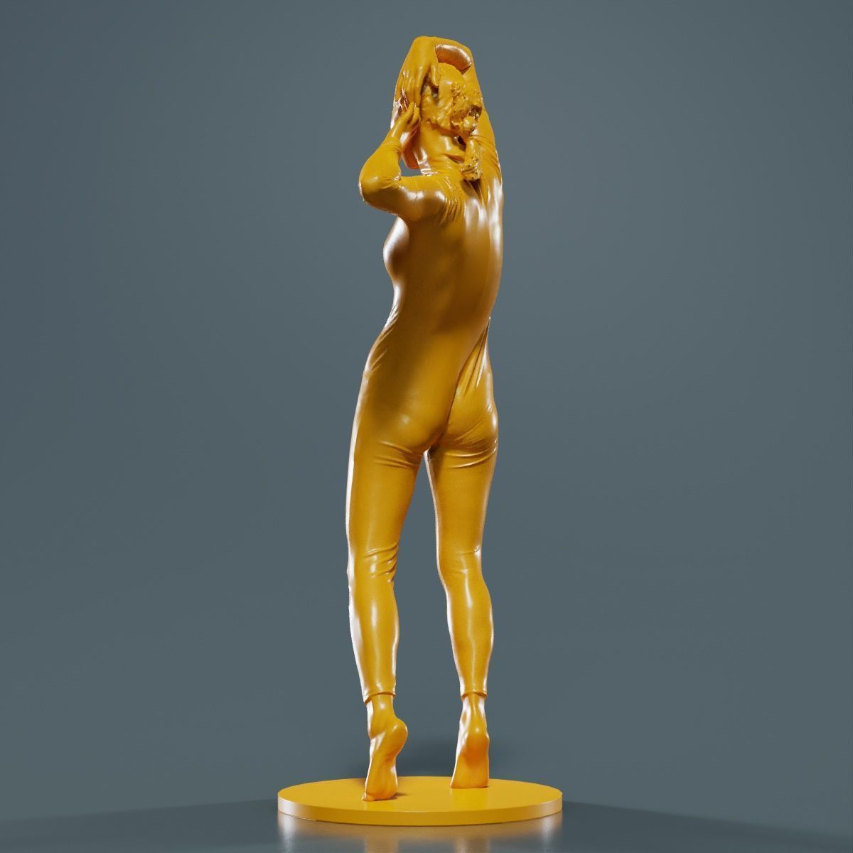 Woman Wearing Snake Catsuit 17 3D print model_14