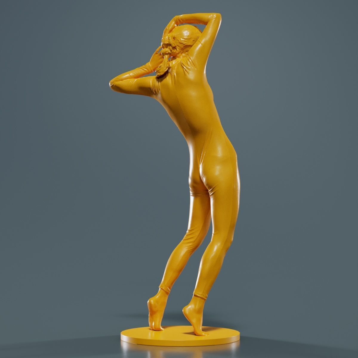 Woman Wearing Snake Catsuit 17 3D print model_12