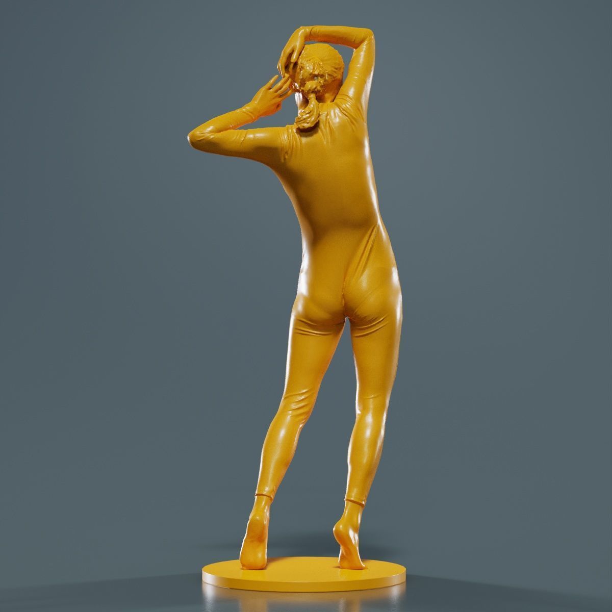 Woman Wearing Snake Catsuit 17 3D print model_13