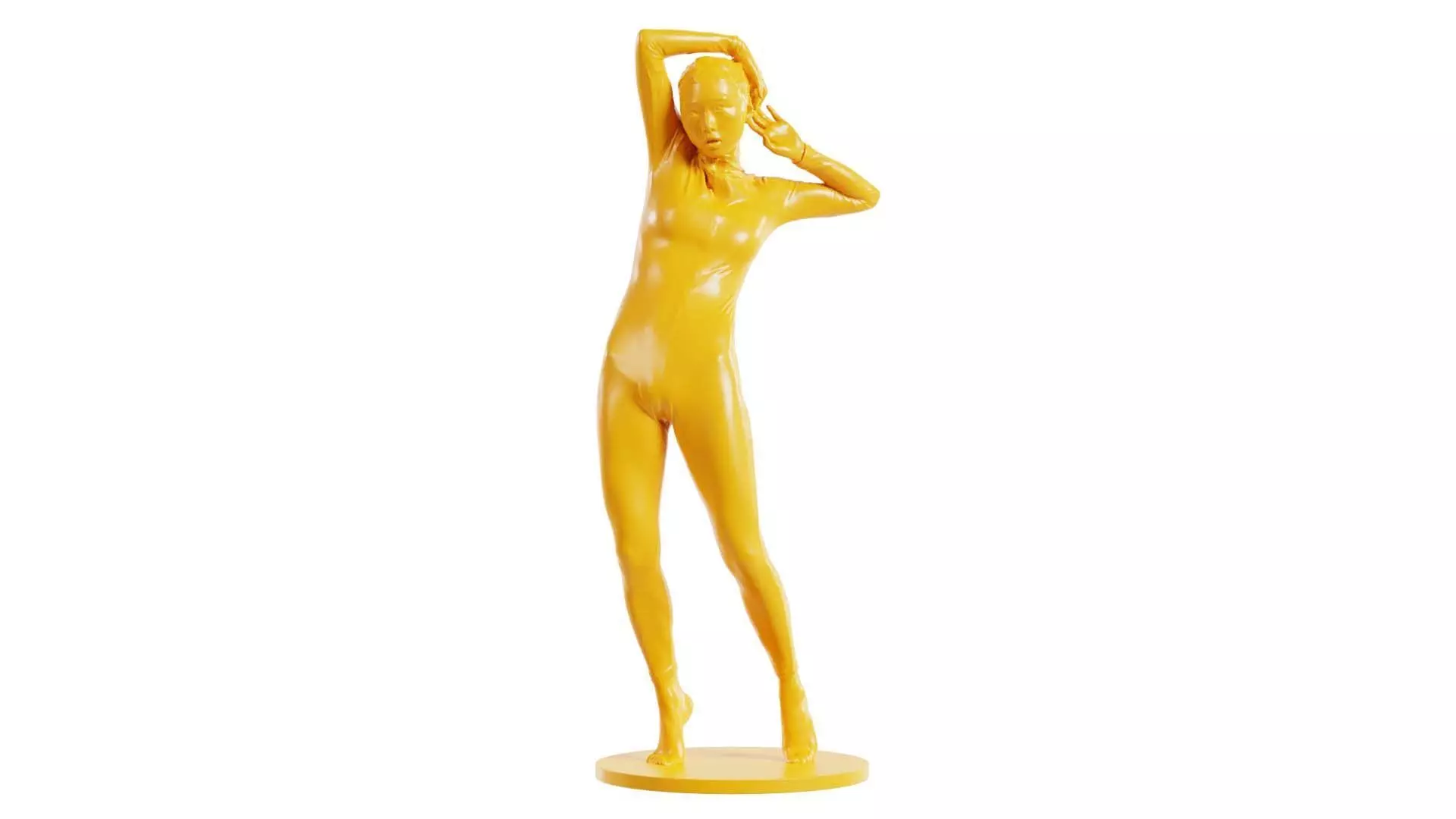 Woman Wearing Snake Catsuit 17 3D print model_0