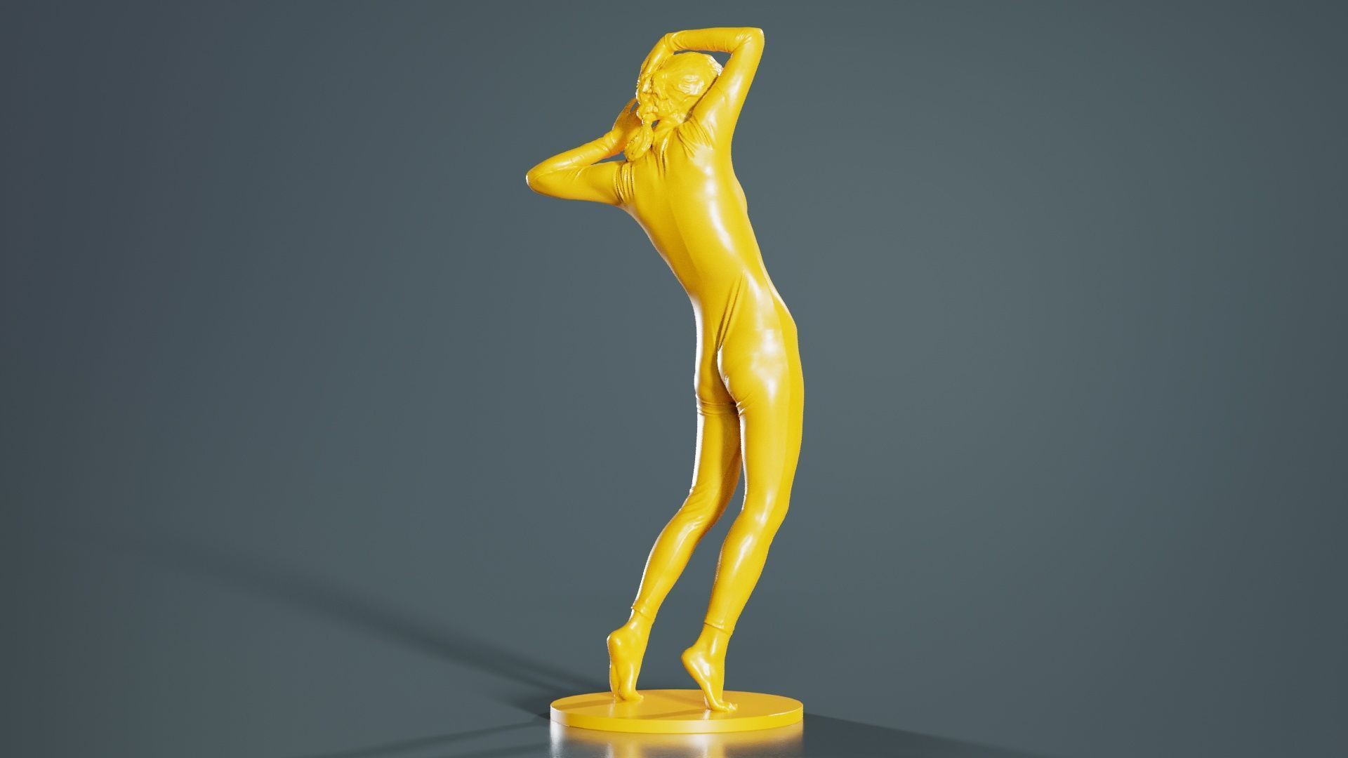 Woman Wearing Snake Catsuit 17 3D print model_6