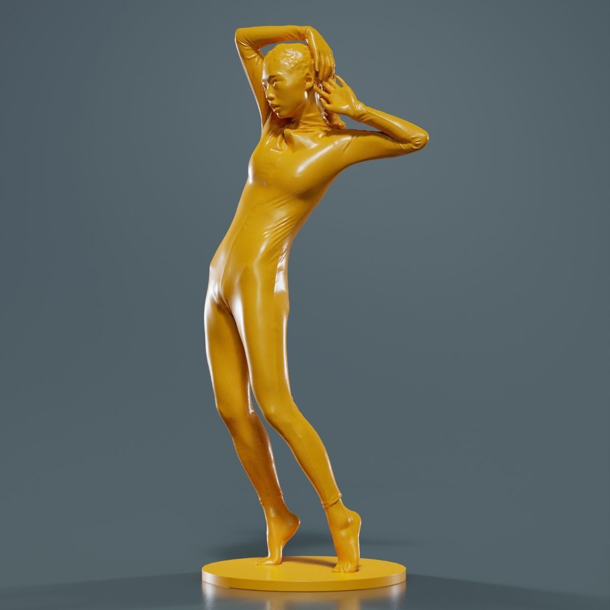 Woman Wearing Snake Catsuit 17 3D print model_16