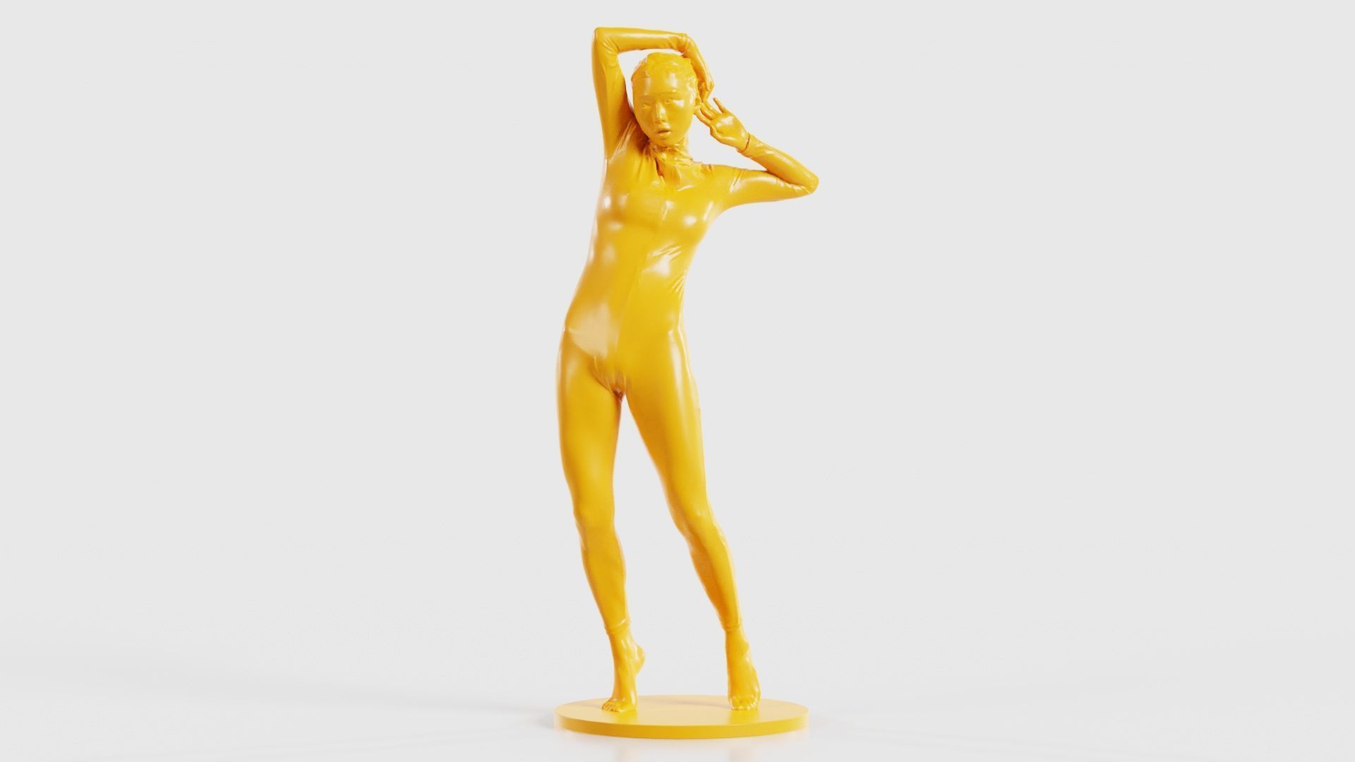 Woman Wearing Snake Catsuit 17 3D print model_17