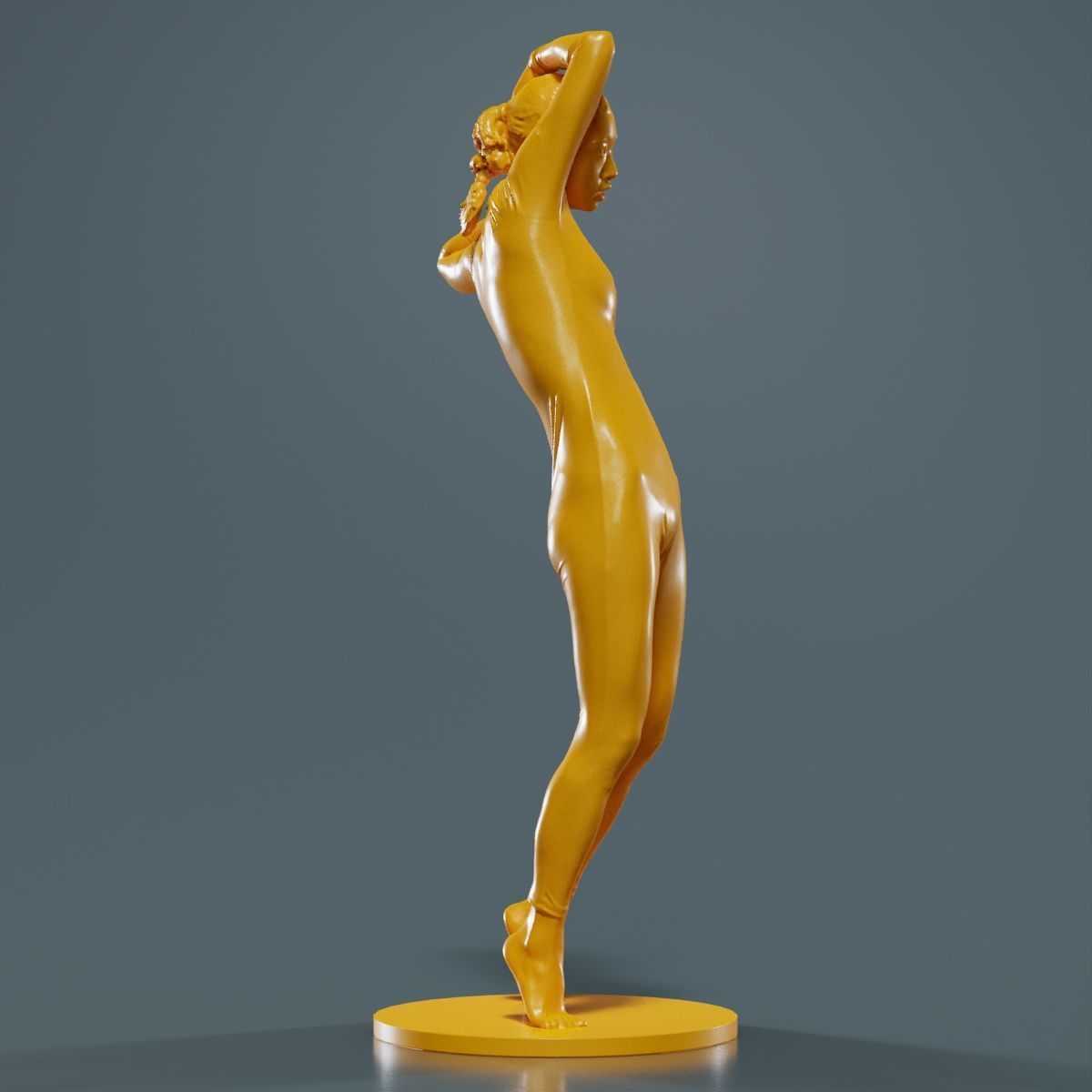 Woman Wearing Snake Catsuit 17 3D print model_11