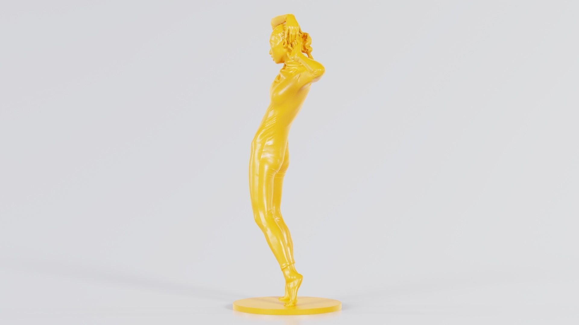 Woman Wearing Snake Catsuit 17 3D print model_1