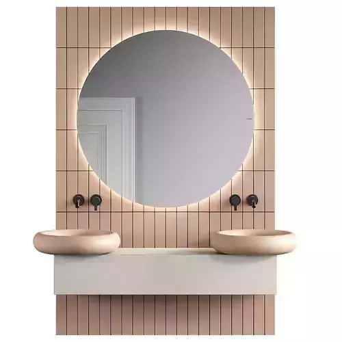 Inbani Ease Vanity Unit Set 1 3D model