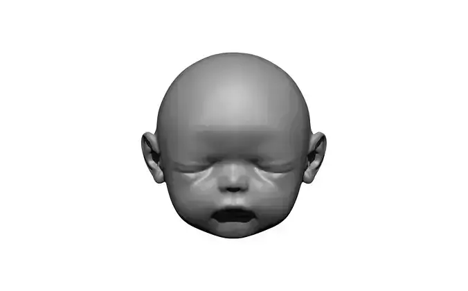 baby head statue 3D print model