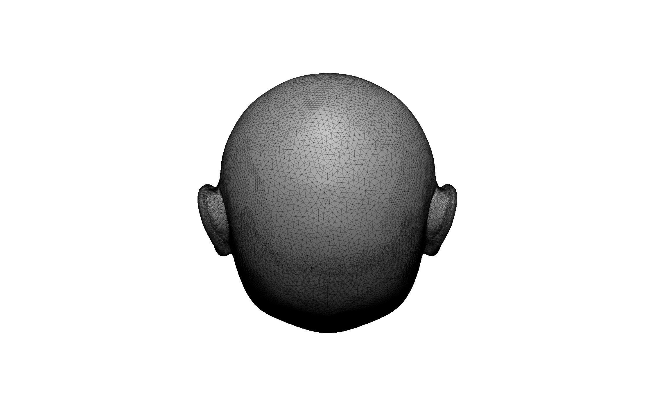 baby head statue 3D print model_6