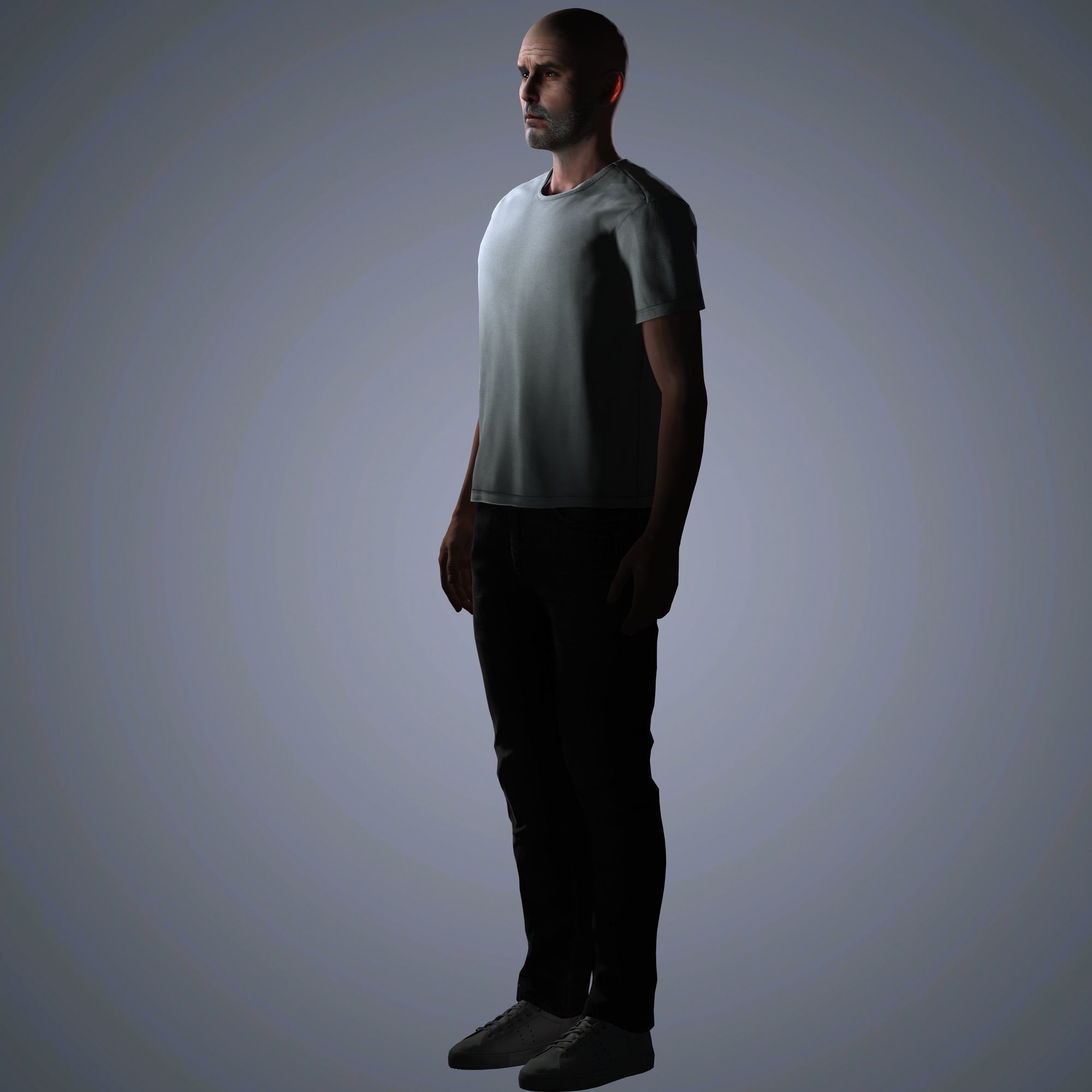 Pep Guardiola Character  Low-poly 3D model_8